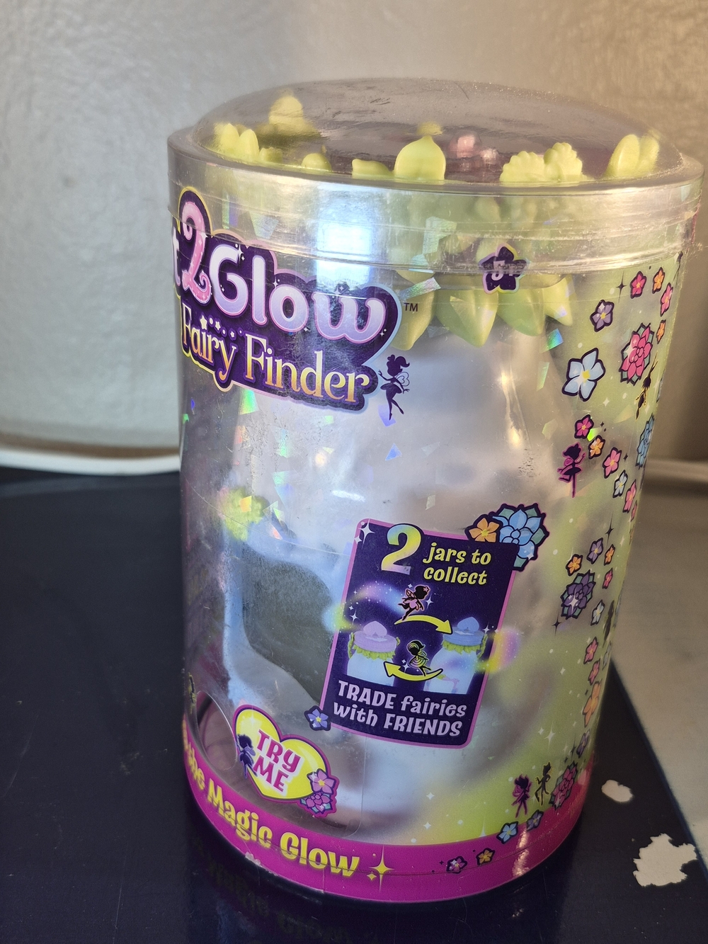 2Glow Fairy Finder Toy Jar — Yellow & Purple Accents